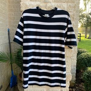 Zara Man Navy Striped Tee Shirt